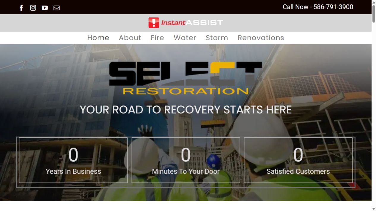 Select Restoration live website capture